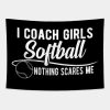 Softball Coach I Coach Girls Softball Nothing Scar Tapestry Official Coach Gifts Merch