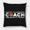 Retro Distressed Basketball Coach Icon Throw Pillow Official Coach Gifts Merch