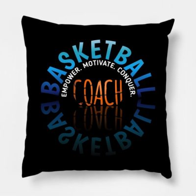 Empower Motivate Conquer Basketball Coach Sports S Throw Pillow Official Coach Gifts Merch