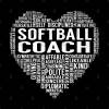 Softball Coach Heart Throw Pillow Official Coach Gifts Merch