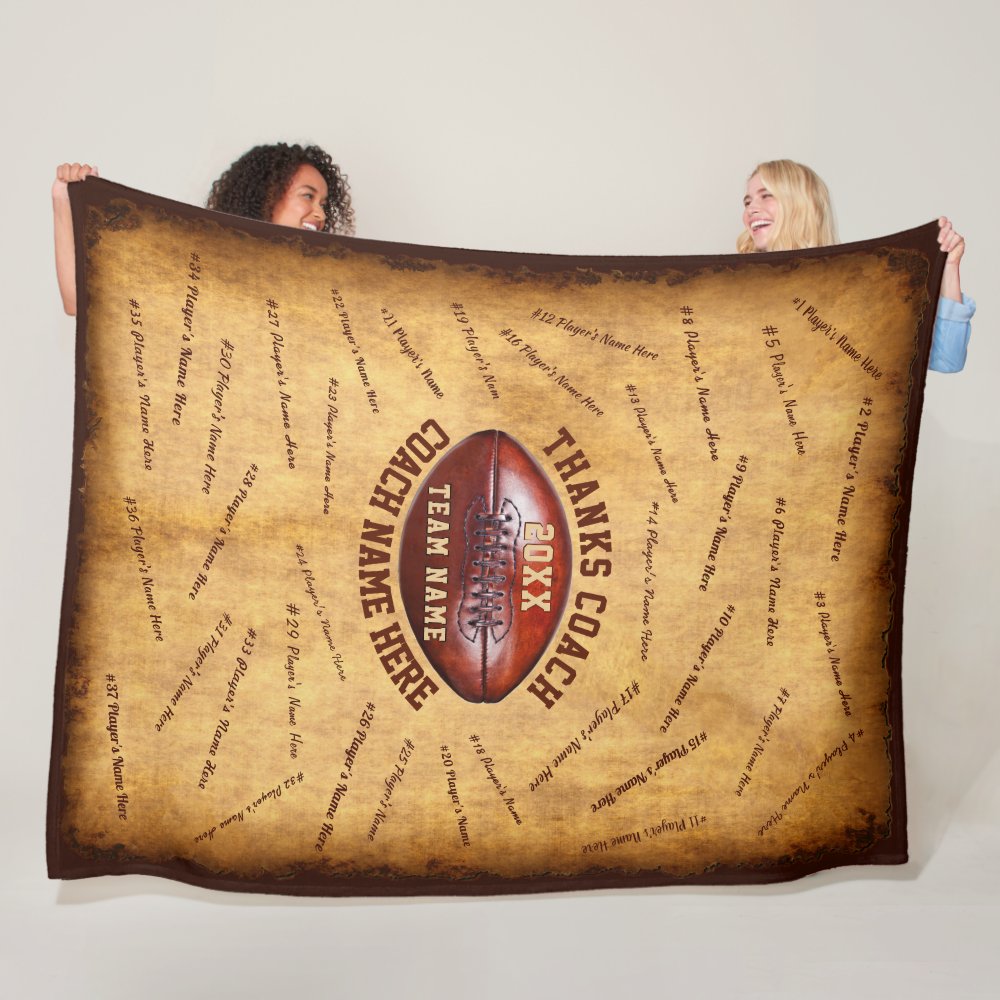 all players names custom football coach gift ideas fleece blanket rdd2f0961c12745cdbe8e55a167f9acba ee3ot 8byvr 1000 - Coach Gifts