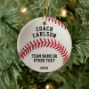 baseball coach ball stitching photo personalized ceramic ornament ra589bdc98d2c40e28297249b5442aadc 05wi1 8byvr 1000 - Coach Gifts