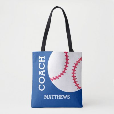 baseball softball coach personalized sports tote bag rc09ae2cf50f8407499bfd89d5c03bf38 6kcf1 1000 - Coach Gifts