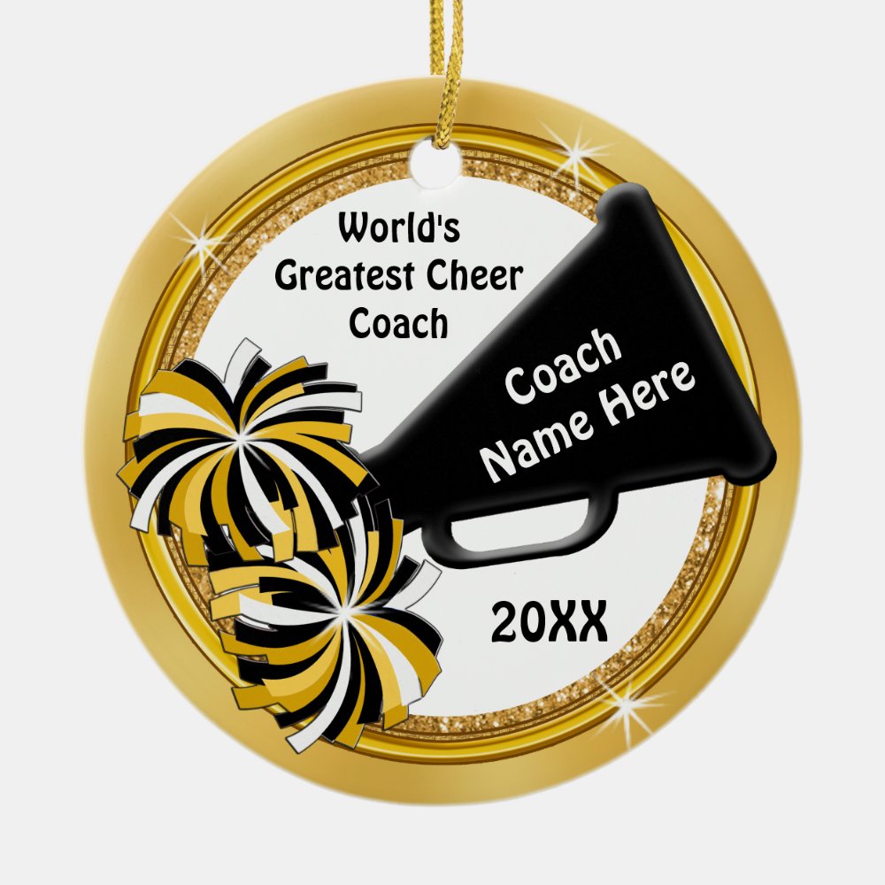 cheerleading coach gift ideas personalized ceramic ornament - Coach Gifts