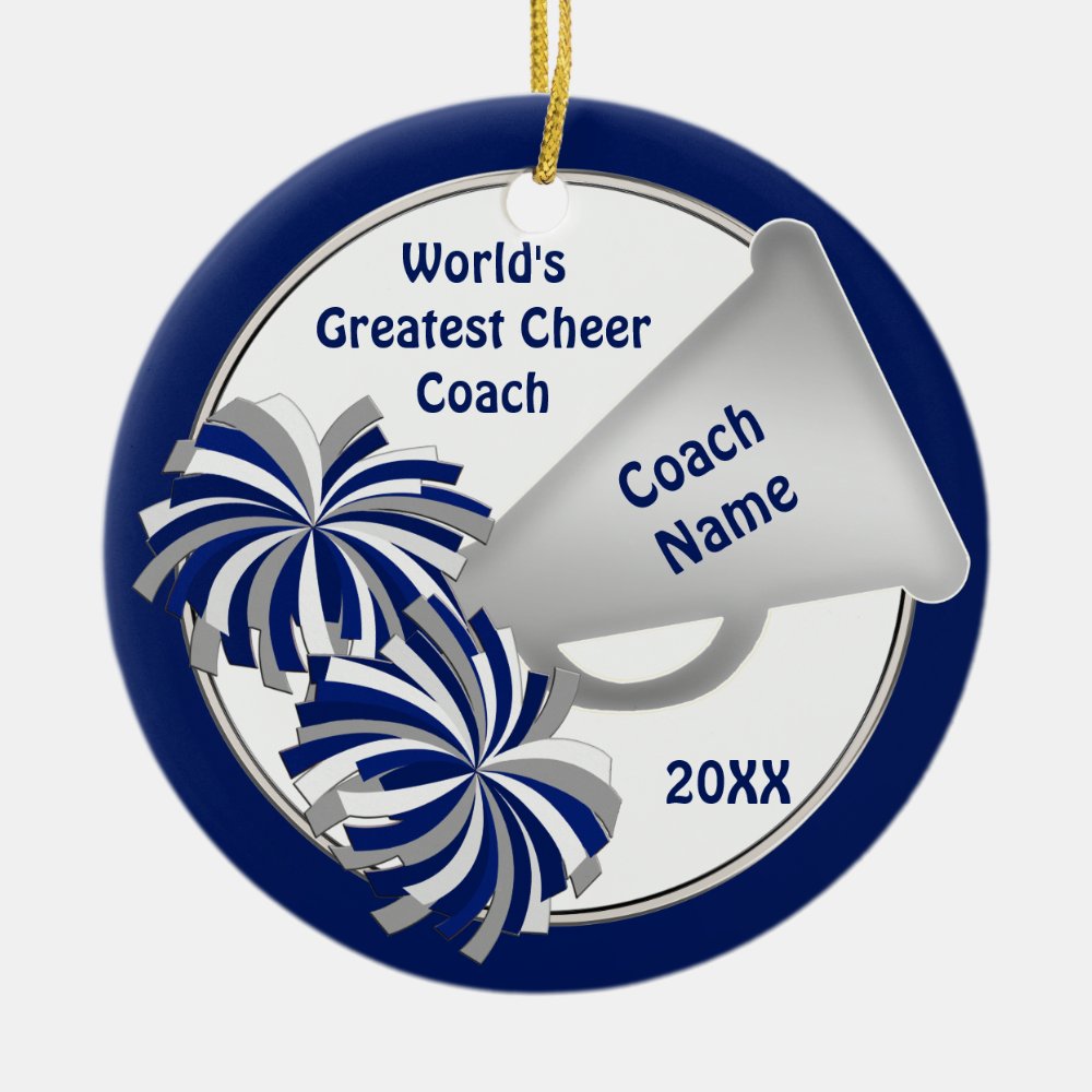 cute cheer coach gift ideas personalized ceramic ornament - Coach Gifts
