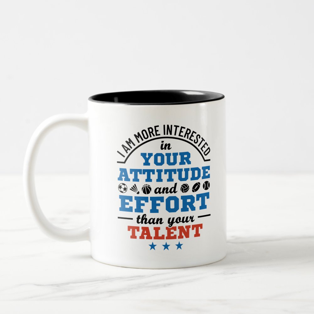 pe teacher physical education coach attitude two tone coffee mug - Coach Gifts