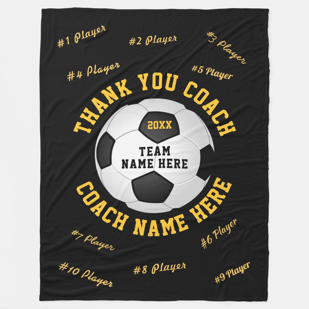 soccer coach present in your colors soccer blanket r8327ca2289394634a95393ddc7b54d36 zkij0 1000 - Coach Gifts