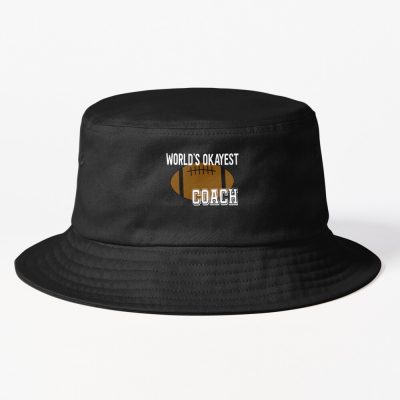 World'S Okayest Coach Funny American Football Coach Bucket Hat Official Coach Gifts Merch