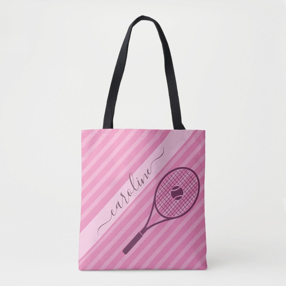 striped pink tennis racket ball pretty girly cute tote bag r476642dd0d4f47119ffb2809c2374128 6kcf1 1000 - Coach Gifts