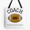 Fotball Coach One Team, One Goal: Dominate Tote Bag Official Coach Gifts Merch