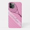 tennis racket girls name pink striped cute sports case mate iphone case r1c55a02b48c44d6d956b958f14b512a5 09hoc 1000 - Coach Gifts