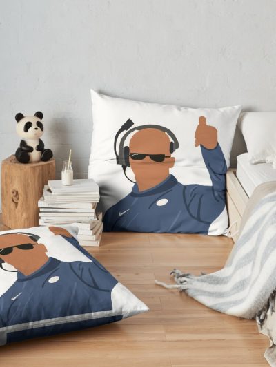 Coach James Franklin Throw Pillow Official Coach Gifts Merch