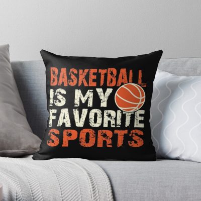 Basketball Is My Favorite Season Sport Funny,Basketball ,Basketball Heartbeat ,Basketball Heart,Basketball Coach,Basketball Player,Basketball Lover Throw Pillow Official Coach Gifts Merch