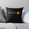 Basketball Heartbeat Gift Love Bball Player Coach Throw Pillow Official Coach Gifts Merch