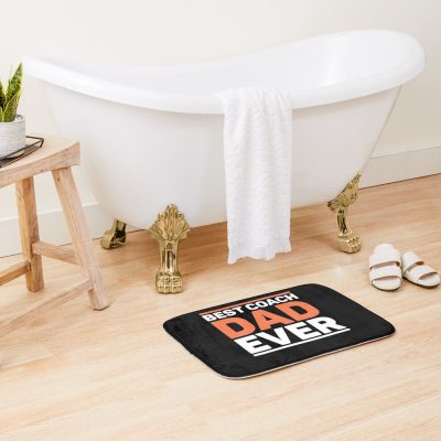 Best Coach Dad Ever Bath Mat Official Coach Gifts Merch