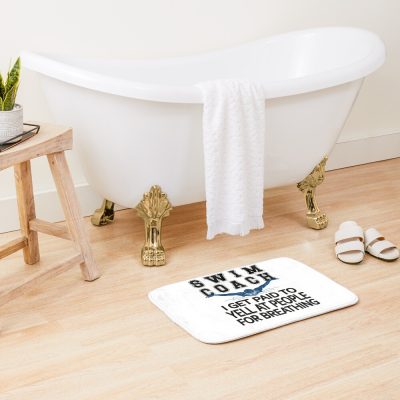 Best Swim Coach Swimming Coach Swim Coaching Bath Mat Official Coach Gifts Merch