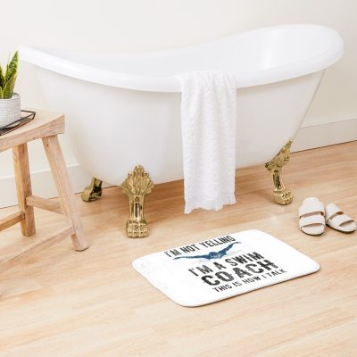 Best Swim Coach Swimming Coach Swim Coaching Bath Mat Official Coach Gifts Merch