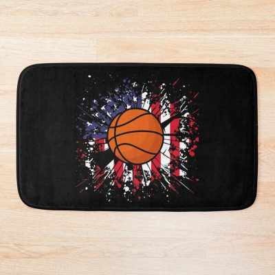 Basketball ,Basketball Heartbeat ,I Love Basketbal,Basketball With American Flag,Basketball Coach,Basketball Player,Mens Basketball,Basketball Lover Bath Mat Official Coach Gifts Merch