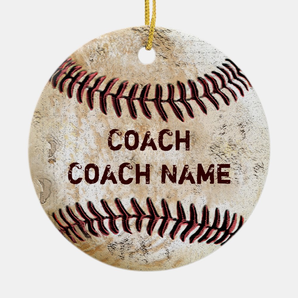 vintage baseball coach gifts personalized ornament - Coach Gifts