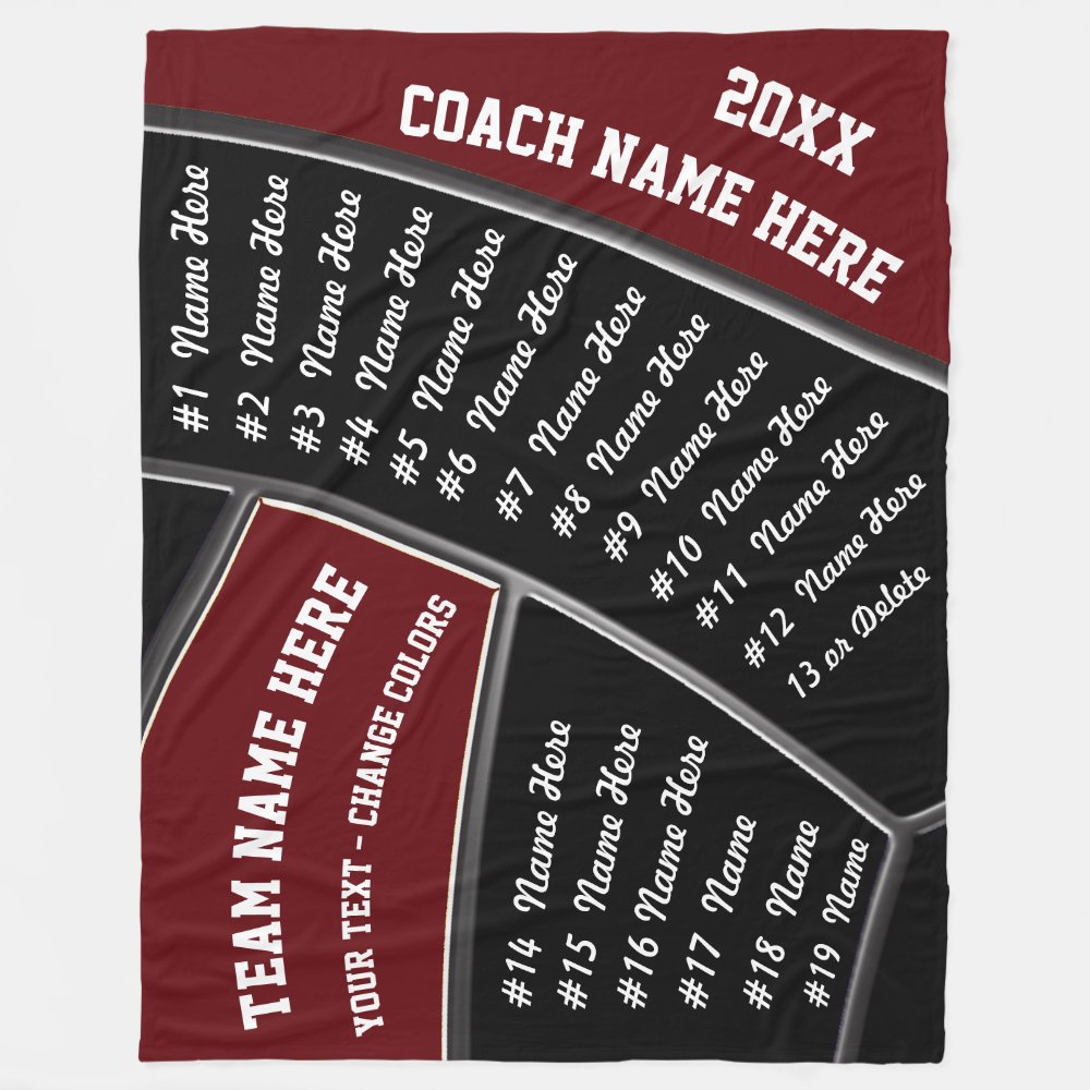 volleyball coach gift ideas burgundy black white fleece blanket r3b44892cea314fa0800b7bda5dfa3a27 zkij0 1000 - Coach Gifts