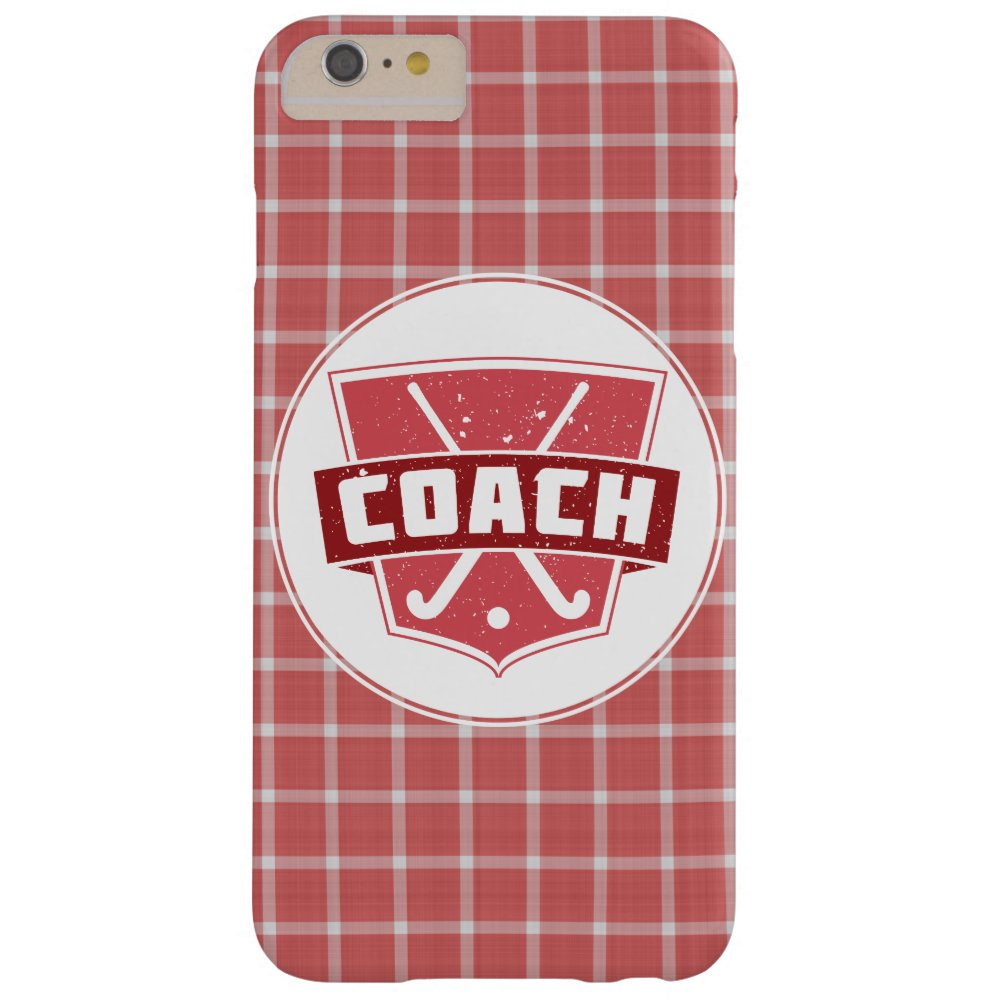 Personalized Name Field Hockey Coach Shield Phone Case