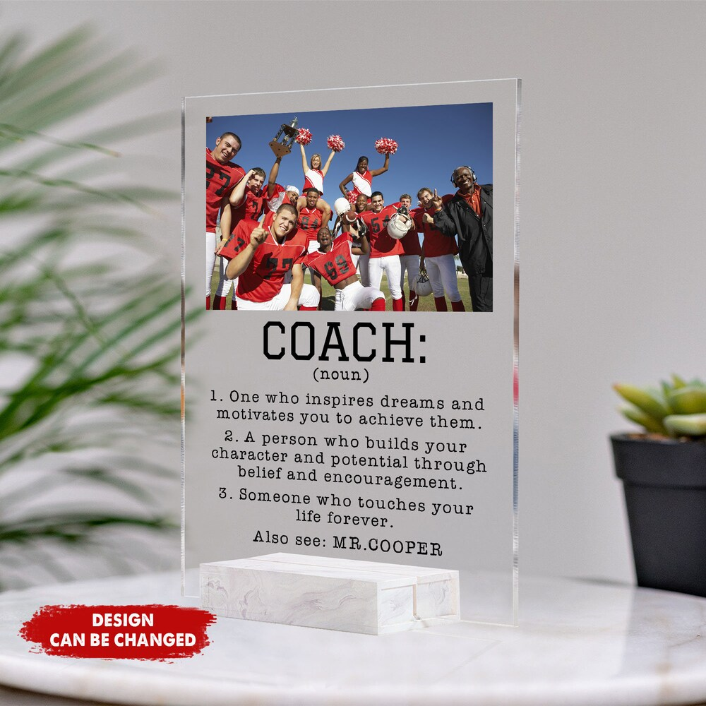 Customized Coach Acrylic Plaque