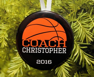 Basketball COACH Christmas Ornament Personalized Name