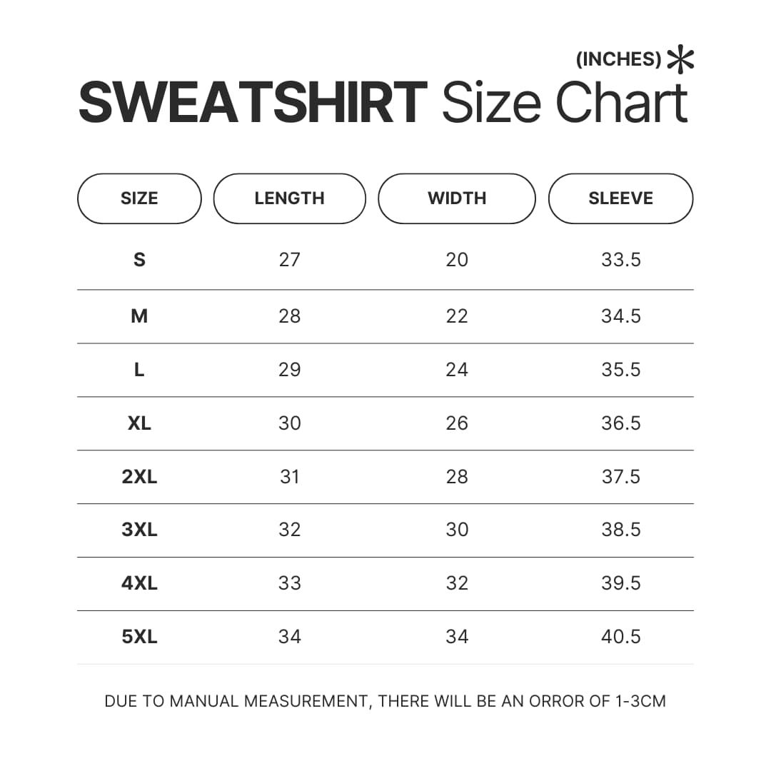 Sweatshirt Size Chart 1 - Coach Gifts