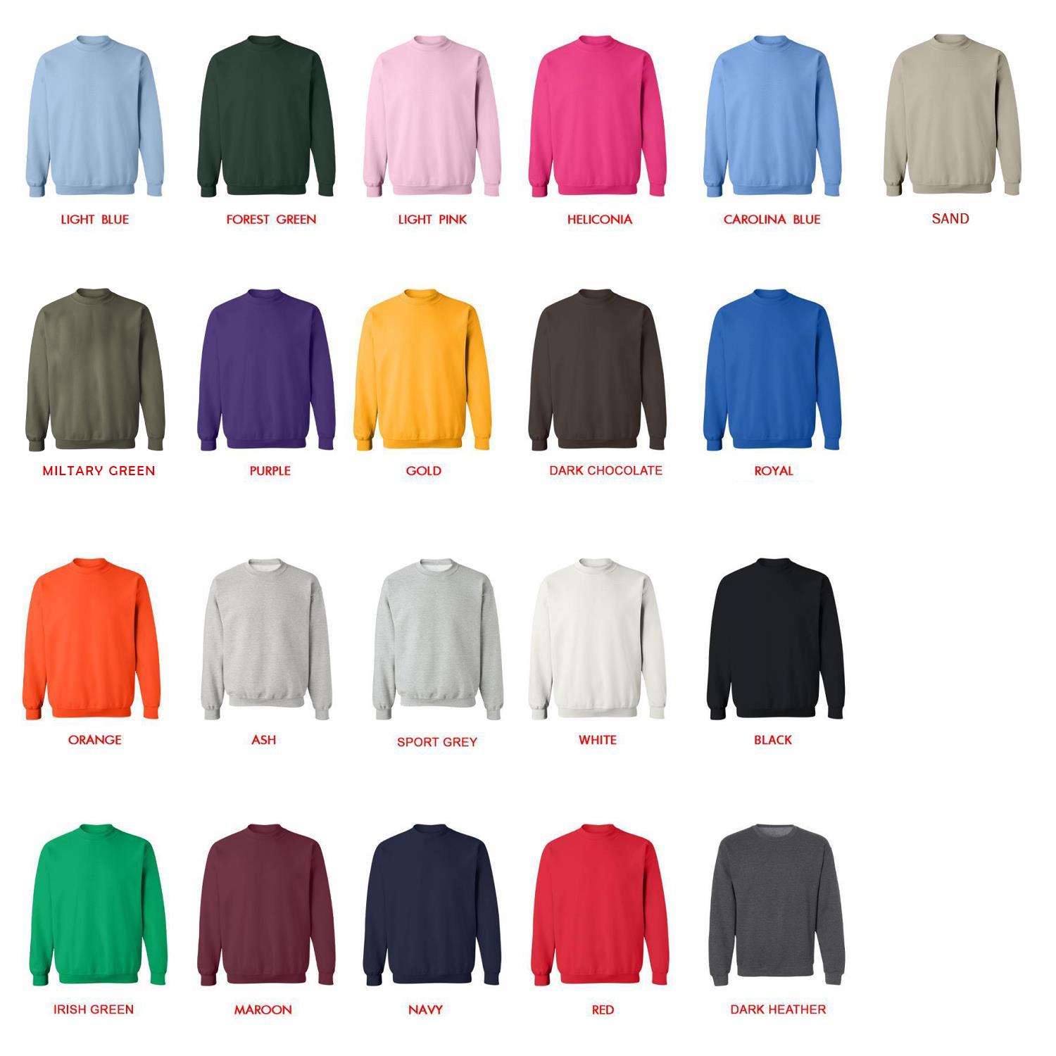 sweatshirt color chart 1 - Coach Gifts