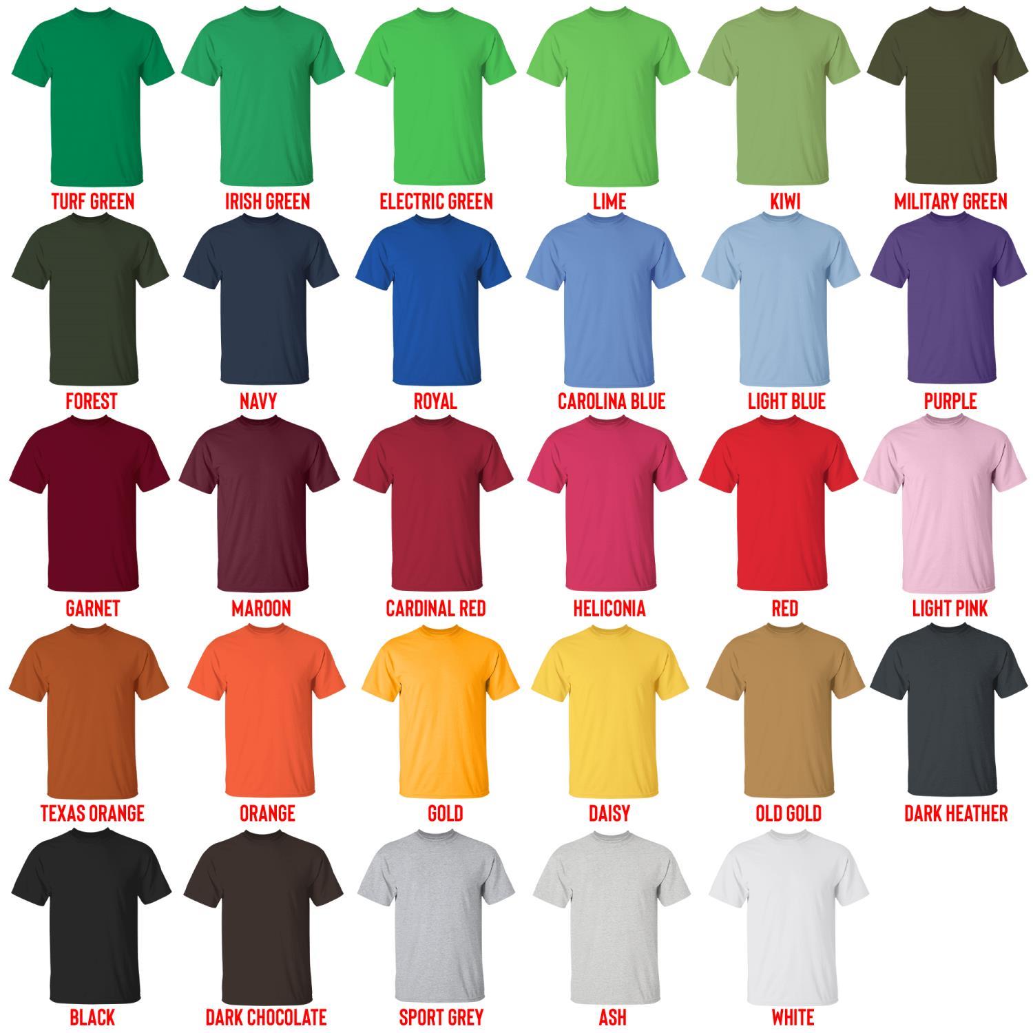 t shirt color chart - Coach Gifts